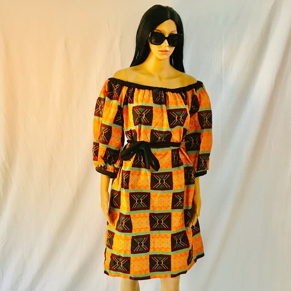 Kente Dress with a belt